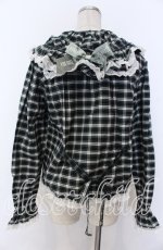 画像3: PINK HOUSE / PINK HOUSE×misako aoki　チェックフードブラウス  グリーン O-25-12-10-035-LO-BL-OW-OS (3)