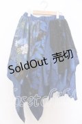Qutie Frash / 和柄アシメスカート  ブルー O-25-12-10-036-QU-SK-OW-OS