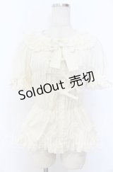 metamorphose / シャーリング半袖ブラウス 1 アイボリー O-25-12-10-037-ME-BL-OW-OS