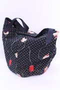 INGEBORG / ドットチューリップキルトバッグ  クロ O-25-12-11-1001-LO-BG-IG-OS