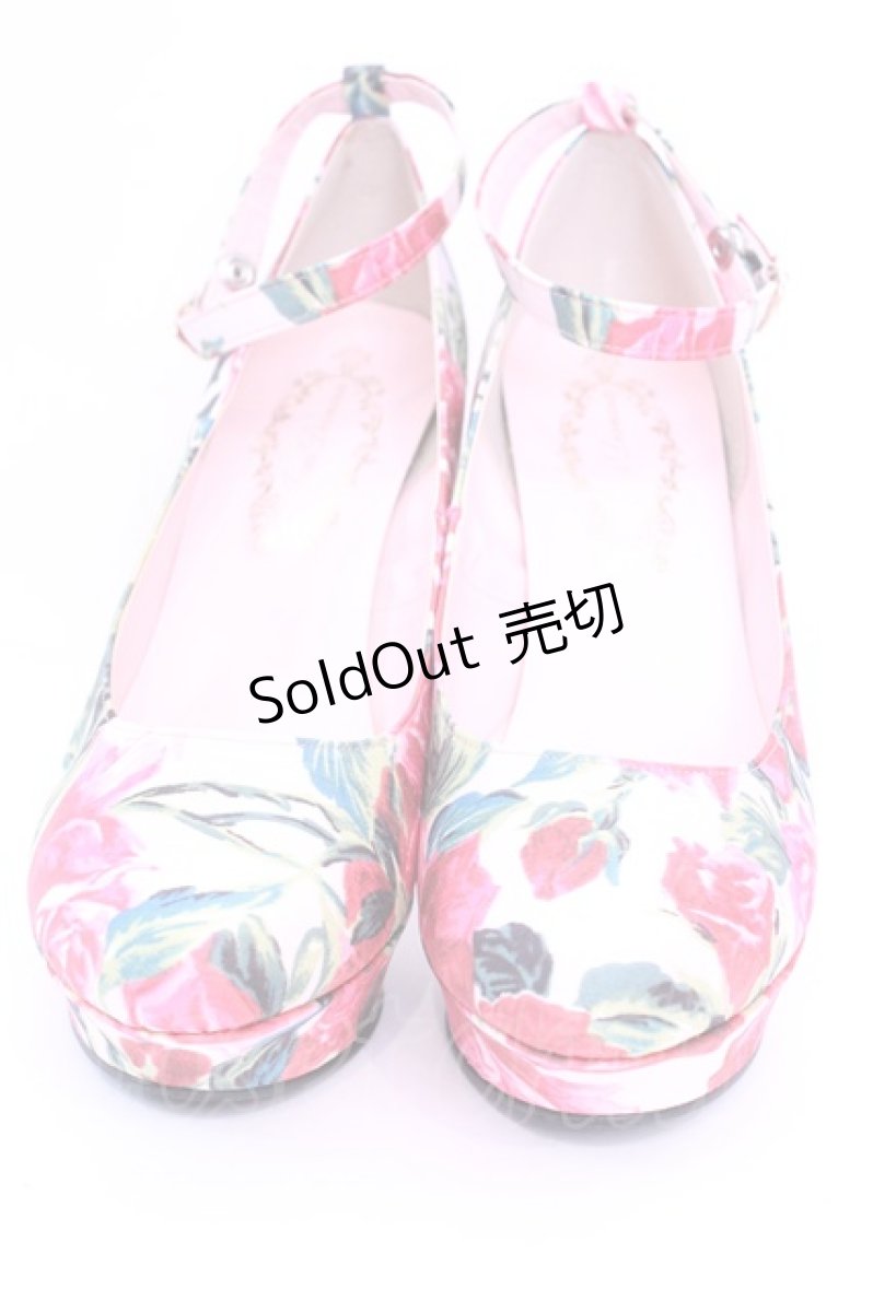 画像2: JESUS DIAMANTE / ロココレディパンプス L バロックレッドローズ柄ピンク O-25-12-11-1028-JE-SH-OW-ZTK014 (2)