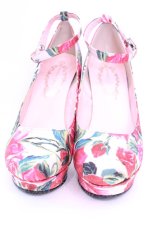 画像2: JESUS DIAMANTE / ロココレディパンプス L バロックレッドローズ柄ピンク O-25-12-11-1028-JE-SH-OW-ZTK014 (2)