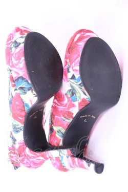 画像4: JESUS DIAMANTE / ロココレディパンプス L バロックレッドローズ柄ピンク O-25-12-11-1028-JE-SH-OW-OS