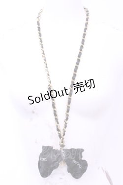 画像2: INGEBORG / ロゴリボンチェーンネックレス  ゴールド×クロ O-25-12-11-1034-LO-AC-IG-OS