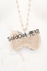 Q-pot. / リボンビスケットネックレス  ナチュラル O-25-12-11-1035-QP-AC-IG-OS