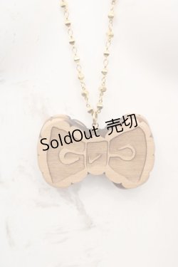 画像1: Q-pot. / リボンビスケットネックレス  ナチュラル O-25-12-11-1035-QP-AC-IG-OS