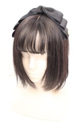 m petit by misako / NINA'sコラボ AM*NIリボンカチューシャ  クロ O-25-12-11-1042-LO-AC-IG-OS