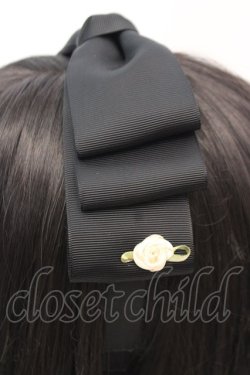 画像2: m petit by misako / NINA'sコラボ AM*NIリボンカチューシャ  クロ O-25-12-11-1042-LO-AC-IG-OS