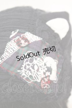 画像2: HANGRY&ANGRY / ワッペン付き猫耳ニットキャップ  ブラック O-25-12-11-1043-HN-AC-OW-OS