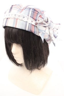 画像1: FLC / ホシナ*チェックベレー  サックス O-25-12-11-1044-LO-AC-OW-OS