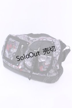 画像1: Qutie Frash / 和柄ショルダーバッグ  ブラック O-25-12-11-1004-QU-BG-IG-ZT501