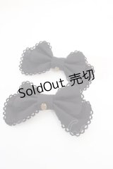 metamorphose / チャーム付リボンクリップ  クロ O-25-12-11-1053-ME-AC-OW-OS