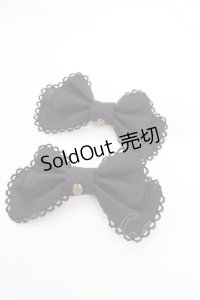 metamorphose / チャーム付リボンクリップ  クロ O-25-12-11-1053-ME-AC-OW-OS