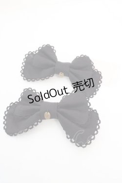 画像1: metamorphose / チャーム付リボンクリップ  クロ O-25-12-11-1053-ME-AC-OW-OS