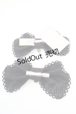 画像3: metamorphose / チャーム付リボンクリップ  クロ O-25-12-11-1053-ME-AC-OW-OS