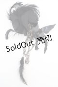 Sixh / フェザーローズコサージュ  ブラック O-25-12-11-1059-HN-ZA-OW-OS