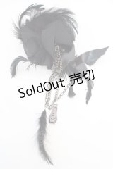 Sixh / フェザーローズコサージュ  ブラック O-25-12-11-1059-HN-ZA-OW-OS