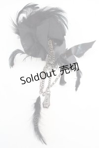 Sixh / フェザーローズコサージュ  ブラック O-25-12-11-1059-HN-ZA-OW-OS
