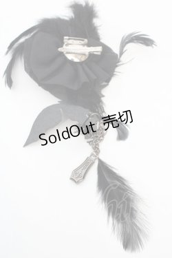 画像4: Sixh / フェザーローズコサージュ  ブラック O-25-12-11-1059-HN-ZA-OW-OS