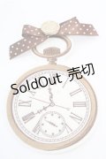 ALICE and the PIRATES / 時計うさぎのワッペンブローチ  ブラウン O-25-12-11-1062-PA-AC-OW-OS