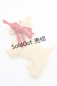 WONDERFUL WORLD / テリアブローチ  ベージュ×アカ O-25-12-11-1064-LO-AC-IG-OS