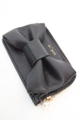 m petit by misako / リボンモチーフコインケース  クロ O-25-12-11-1066-LO-ZA-OW-OS