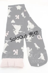 Emily Temple cute / アリス柄ソックス  クロ O-25-12-11-1071-ET-ZA-OW-OS