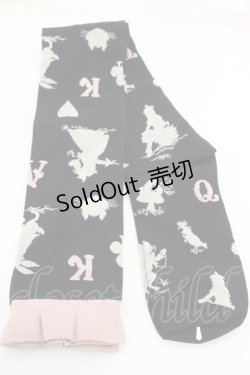 画像1: Emily Temple cute / アリス柄ソックス  クロ O-25-12-11-1071-ET-ZA-OW-OS