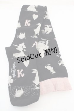 画像2: Emily Temple cute / アリス柄ソックス  クロ O-25-12-11-1071-ET-ZA-OW-OS