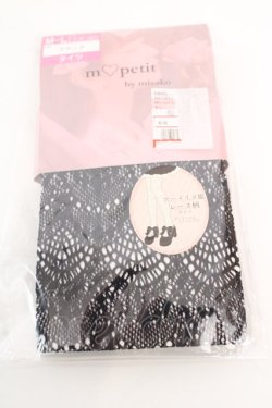 画像1: m petit by misako / AMマーメイドレースタイツ M~L クロ O-25-12-11-1072-LO-ZA-IG-OS