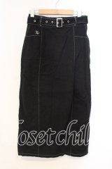 EATME / デニムロングスカート M クロ O-25-12-13-028-LO-SK-OW-OS