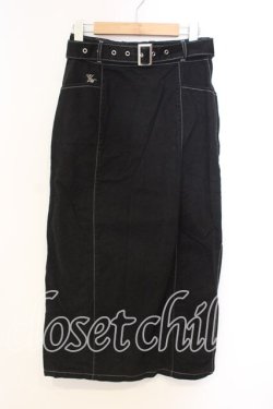 画像1: EATME / デニムロングスカート M クロ O-25-12-13-028-LO-SK-OW-OS