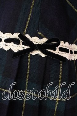 画像2: Emily Temple cute / はしごレース配色チェックプリーツスカート  グリーン×キナリ O-25-12-13-031-ET-SK-OW-OS