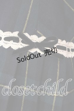 画像2: Emily Temple cute / はしごレース配色チェックプリーツスカート  グリーン×キナリ O-25-12-13-031-ET-SK-OW-ZT1221D