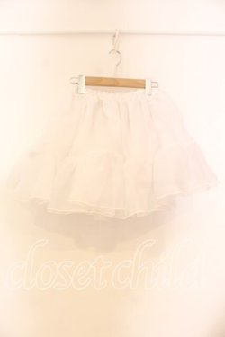 画像1: metamorphose / オーガンジーソフトパニエ  シロ O-25-12-13-032-ME-SK-OW-OS