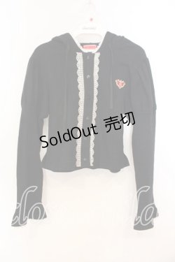 画像1: BABY,THE STARS SHINE BRIGHT / うさみみカーディガン  クロ O-25-12-13-033-BA-JA-OW-OS