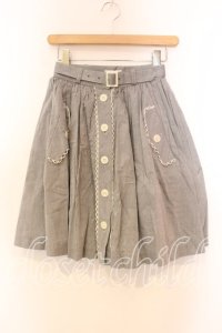 MILK / ボタン配色スカート  グレー O-25-12-13-035-ML-SK-OW-OS