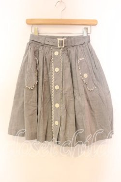 画像1: MILK / ボタン配色スカート  グレー O-25-12-13-035-ML-SK-OW-OS