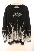 REFLEM / ファイヤーパターンptスウエットトレーナー F ブラック O-25-12-13-041-PU-TO-OW-OS