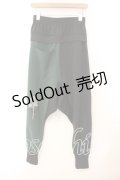 NieR CLOTHING / バイカラーサルエルパンツ  ブラック×グリーン O-25-12-13-043-PU-PA-OW-ZT519
