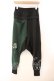 画像1: NieR Clothing / バイカラーサルエルパンツ  ブラック×グリーン O-25-12-13-043-PU-PA-OW-OS (1)