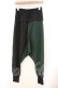 画像2: NieR Clothing / バイカラーサルエルパンツ  ブラック×グリーン O-25-12-13-043-PU-PA-OW-OS (2)