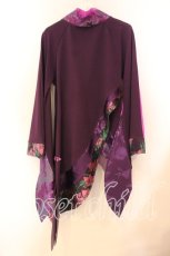 画像5: Qutie Frash / アシメ着物カーデ  パープル O-25-12-13-044-QU-JA-IG-ZI (5)