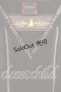 画像2: OZZ ANGELO / ストーン付き切り替えカットソー  ブラック O-25-12-13-046-OO-TO-IG-OS