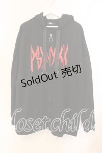 PSYNXX / 羽パーカー  ブラック×レッド O-25-12-13-051-PU-TO-IG-OS