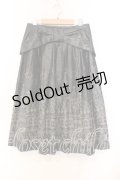 Jane Marple / お城刺繍スカート Ｍ クロ×シルバー O-25-12-13-055-JM-SK-IG-OS