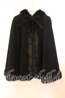 画像1: metamorphose / くまみみマント  クロ O-25-12-13-056-ME-CO-IG-OS