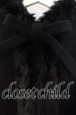 画像2: metamorphose / くまみみマント  クロ O-25-12-13-056-ME-CO-IG-OS