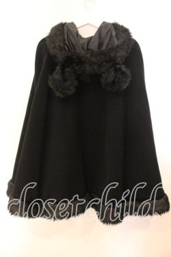 画像4: metamorphose / くまみみマント  クロ O-25-12-13-056-ME-CO-IG-OS