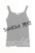 axes femme / ギャザー総レースタンク  クロ O-25-12-13-061-AX-TO-IG-OS